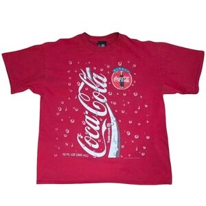 Vintage Coca Cola Shirt AOP Giant Tag XL Rare All Over Print